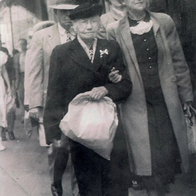 Gretchen and Helen Gartner Walking Down the Street in Seattle.jpeg