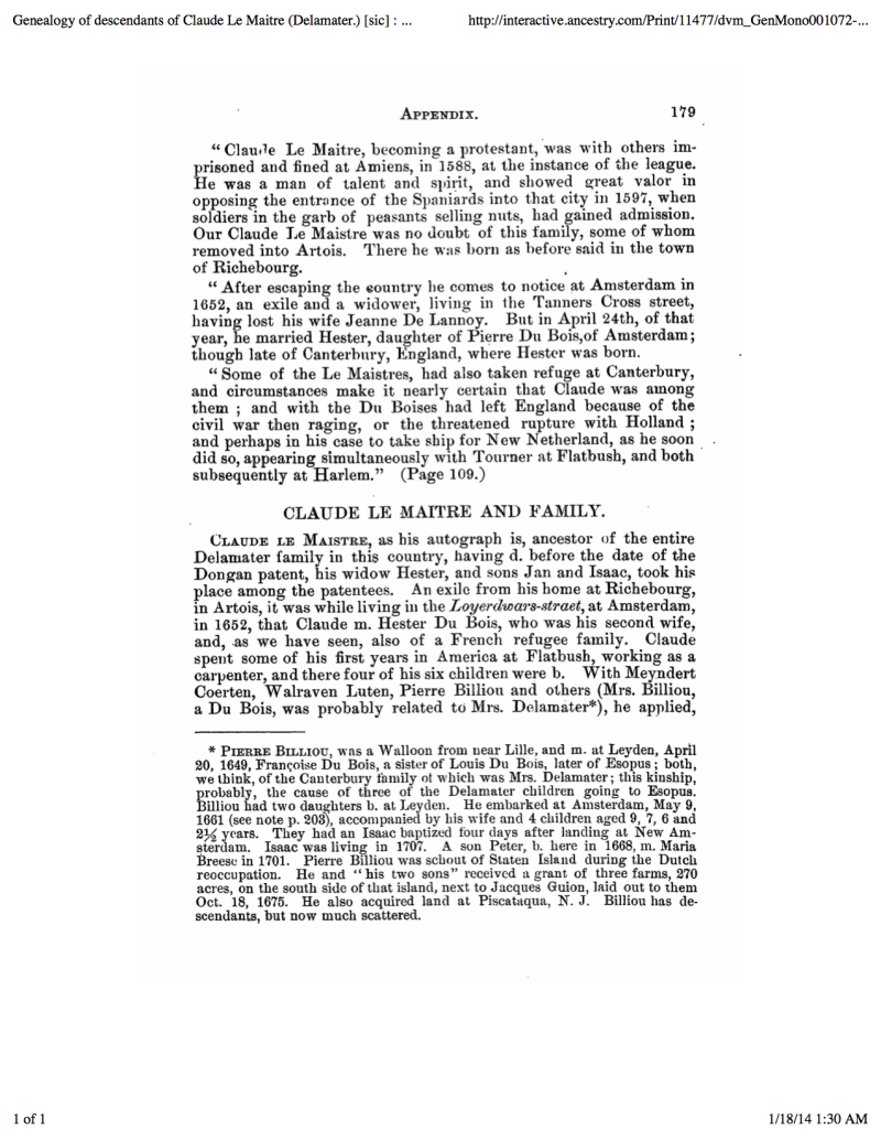 180Genealogy of descendants of Claude Le Maitre (Delamater.) [sic] : who came from France via Holland and settled at New Netherlan.png