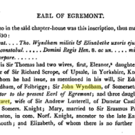 Earls of Egremont - Collins Peerage of England Surrounding Wyndham Family