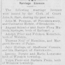 Jacob Elmer Hidinger & Ida Harriger - U.S., Newspapers.com™ Marriage Index, 1800s-current